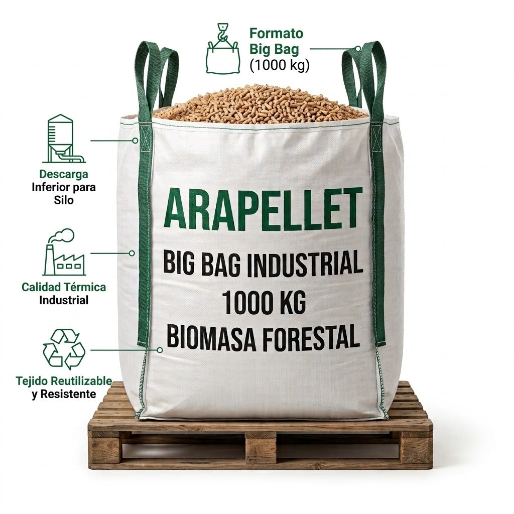 Big Bag Biomasa Industrial - 1 000 kg / 1 Tonelada